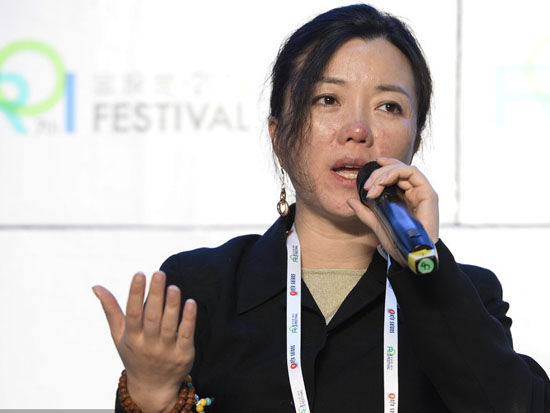 2014年第七屆金投賞國際創意節于10月21日至23日在上海舉行，上圖為特斯拉中國區負責人吳碧瑄。