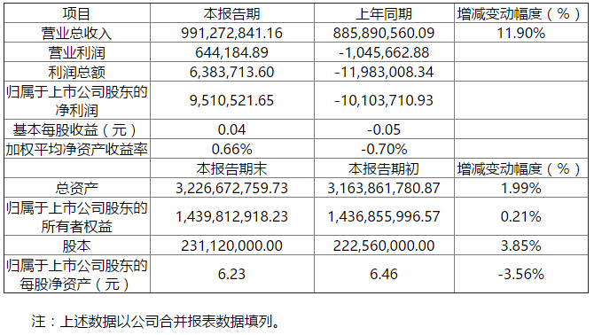 2015年半年度主要財務數據和指標 2015年半年度主要財務數據和指標