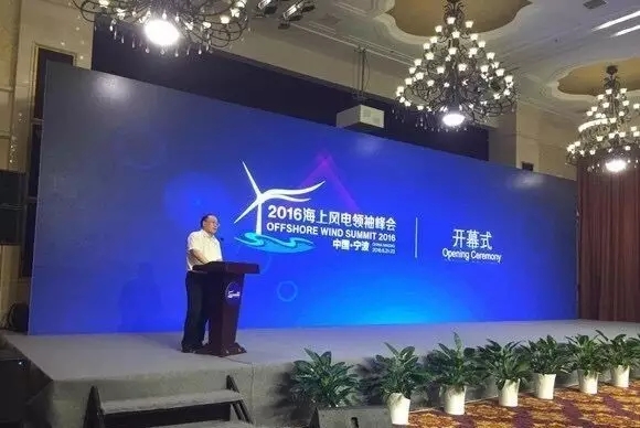 圖為國(guó)家能源局新能源和可再生能源司副司長(zhǎng)史立山致辭