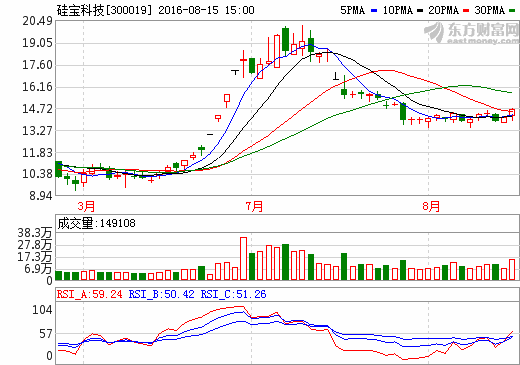 硅寶科技：2016上半年實現營收2.6億元 同比增長2.8%