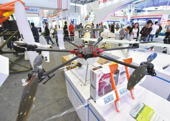 科博會(huì)上的無人機(jī)。