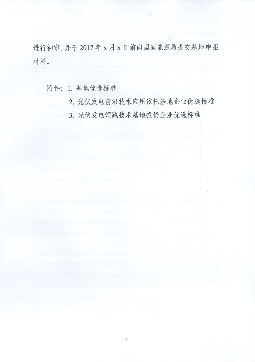 國家能源局:關于征求2017年建設光伏先進示范基地意見的函 國家能源局:關于征求2017年建設光伏先進示范基地意見的函