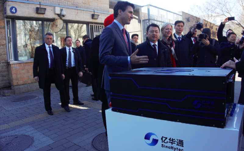 億華通全新氫燃料電池發(fā)動機 獲得加拿大總理特魯多高度好評