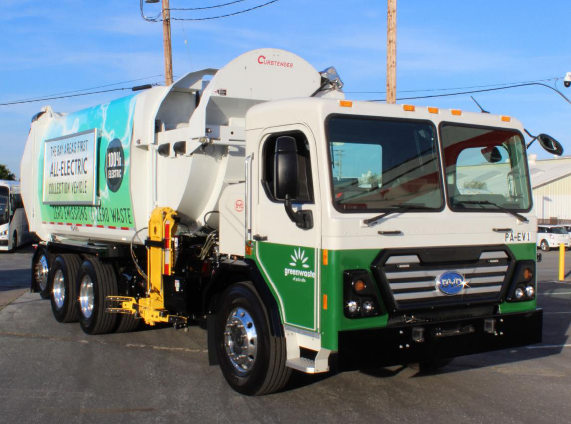 比亞迪純電動環衛車在硅谷中心區運營