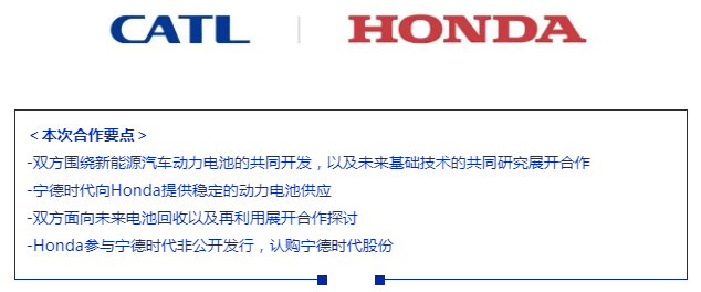 本田將認購寧德時代1%股份 合作新能源車2022年中國首發(fā)