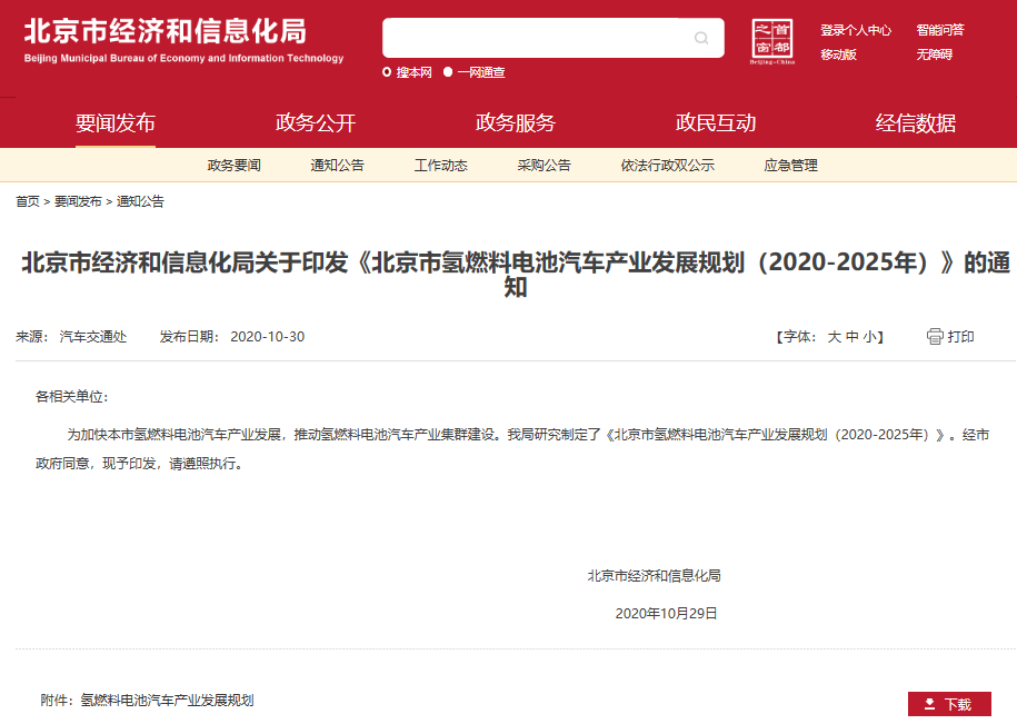 北京規(guī)劃2025年前氫燃料電池汽車推廣量突破1萬(wàn)輛 建成加氫站74座 北京規(guī)劃2025年前氫燃料電池汽車推廣量突破1萬(wàn)輛 建成加氫站74座