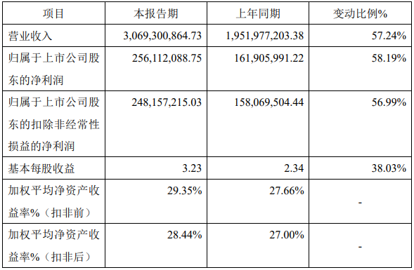 長虹能源2021年年度主要財務(wù)數(shù)據(jù)和指標（單位：元）