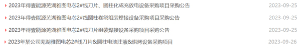 通線！設備采購！奇瑞安徽蕪湖、銅陵動力電池項目又有新動態