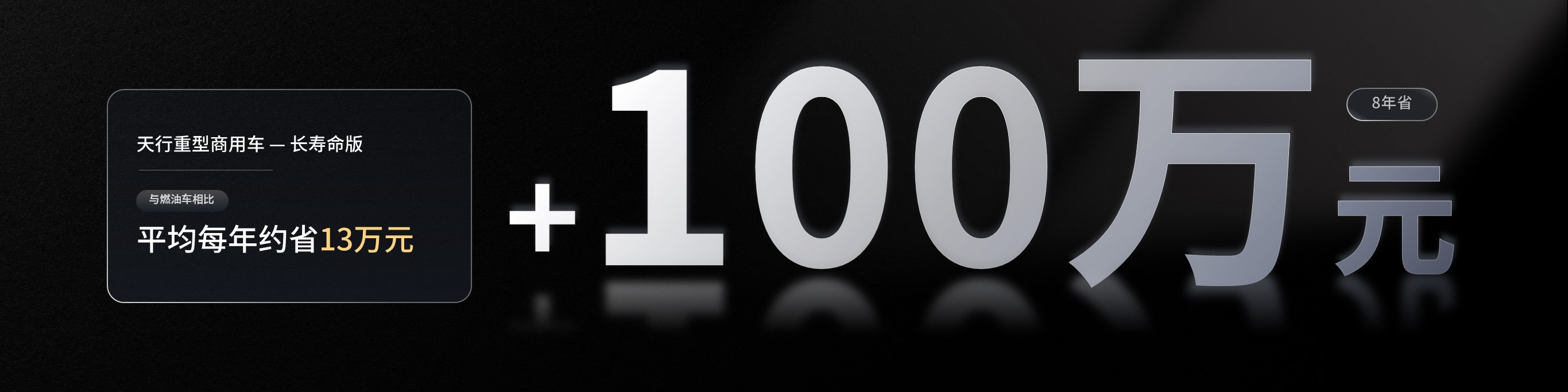 以每年行駛20萬公里的重卡為例,寧德時代天行重型商用車-長壽命版,相比燃油車,8年節省100多萬 以每年行駛20萬公里的重卡為例,寧德時代天行重型商用車-長壽命版,相比燃油車,8年節省100多萬