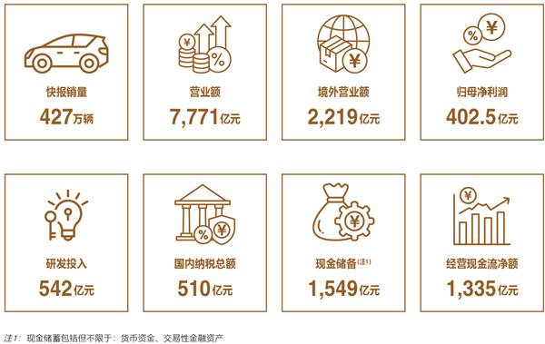 比亞迪2024年財報核心經營數據